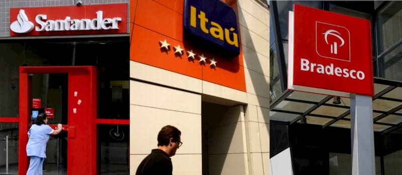 Santander, Bradesco e Itaú - Bancos Privados