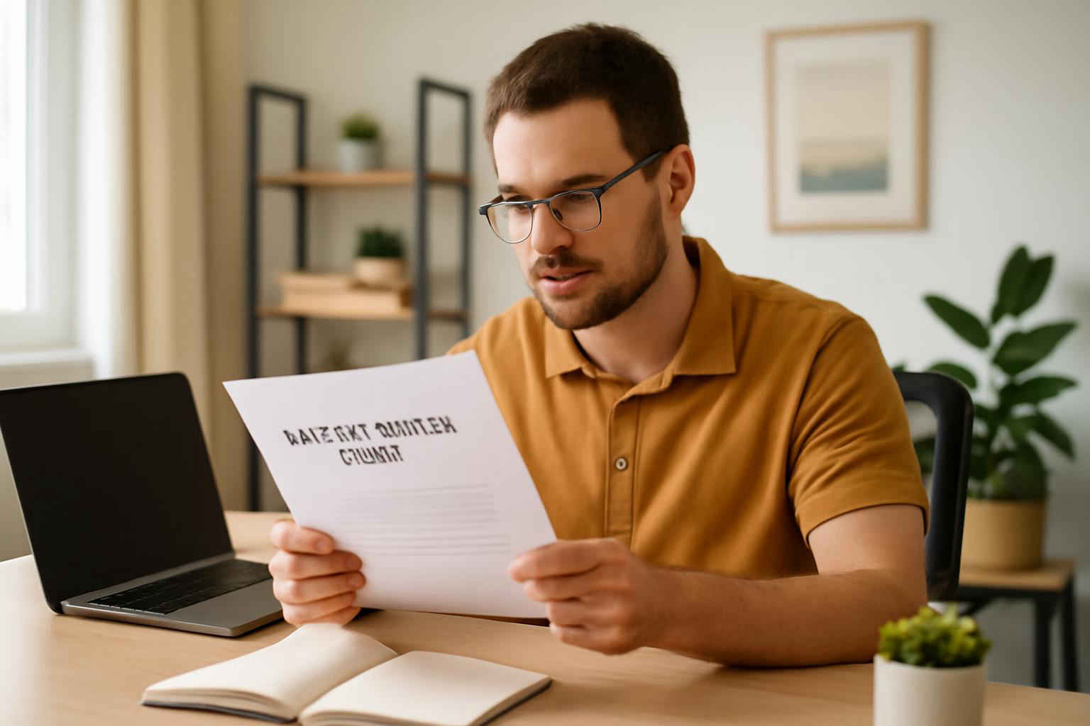 Pessoa revisando política de banco de horas em microempresa