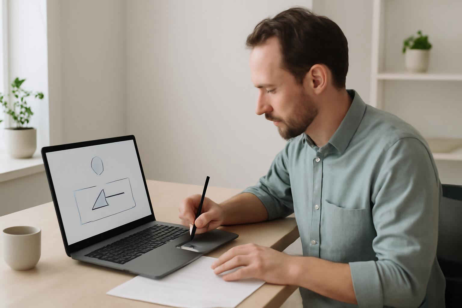 Microempreendedora assinando documentos eletronicamente em home office