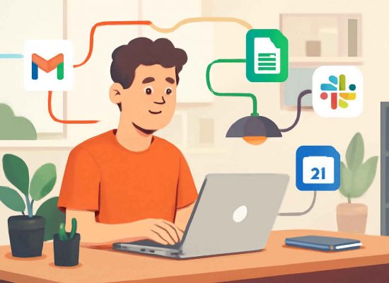 Representação de automação de processos administrativos com Zapier em microempresa