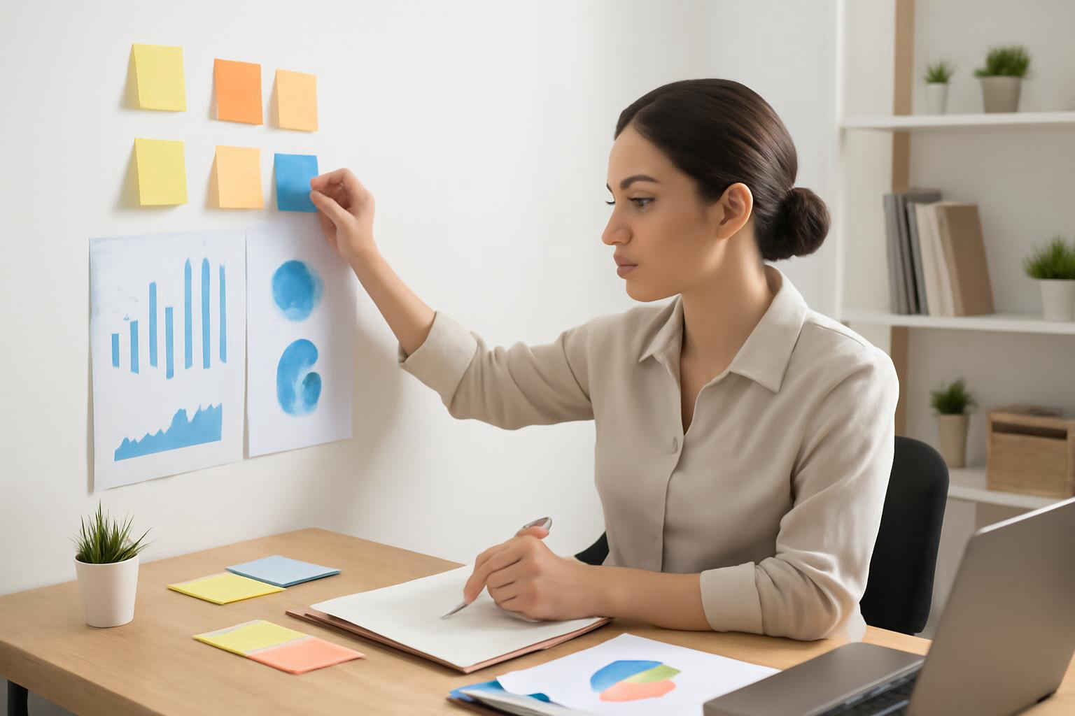 Profissional implementando Kaizen em microempresa